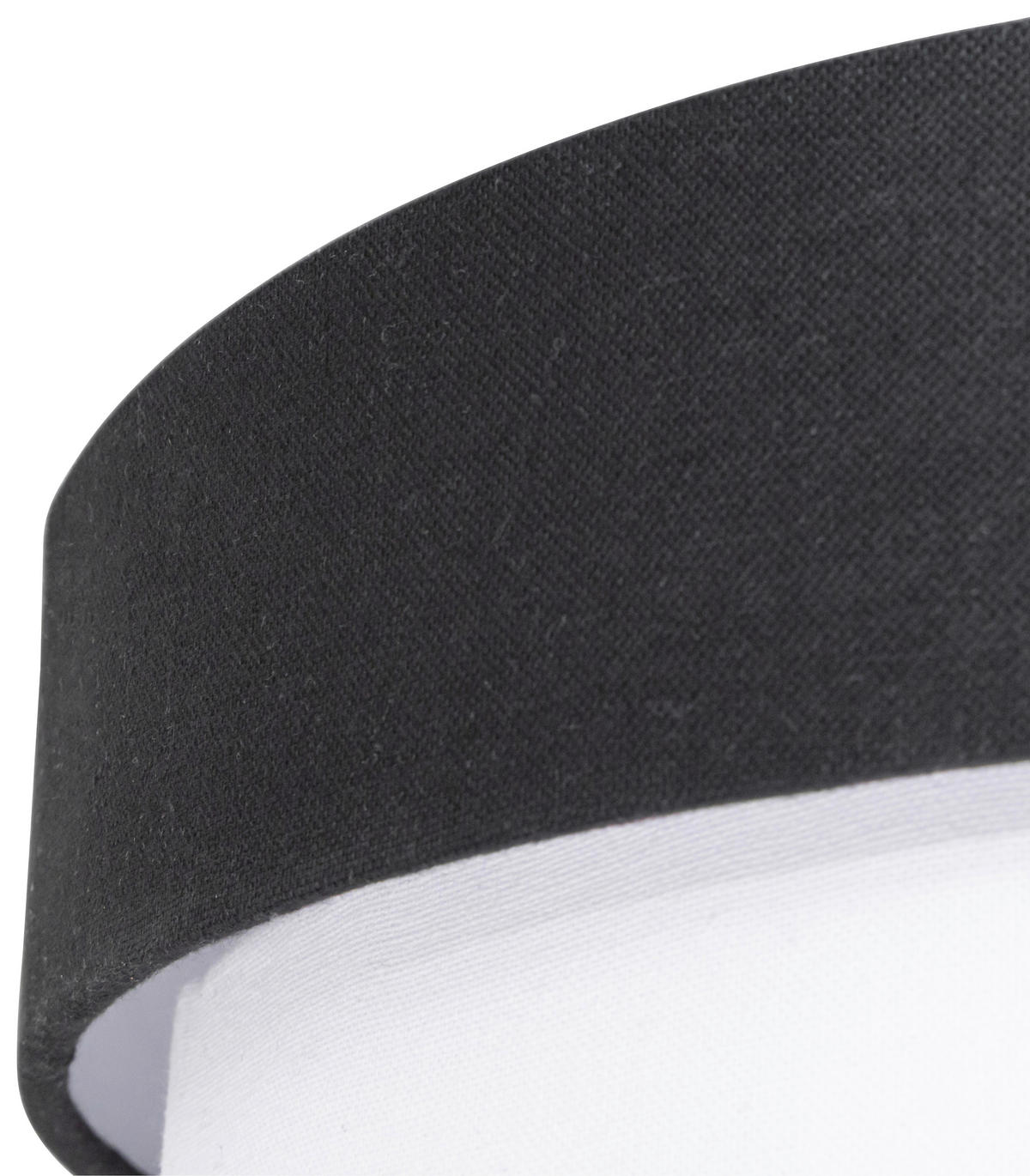 DECKENLEUCHTE  45/13 cm    - Schwarz/Weiß, MODERN, Kunststoff/Textil (45/13cm) - Novel