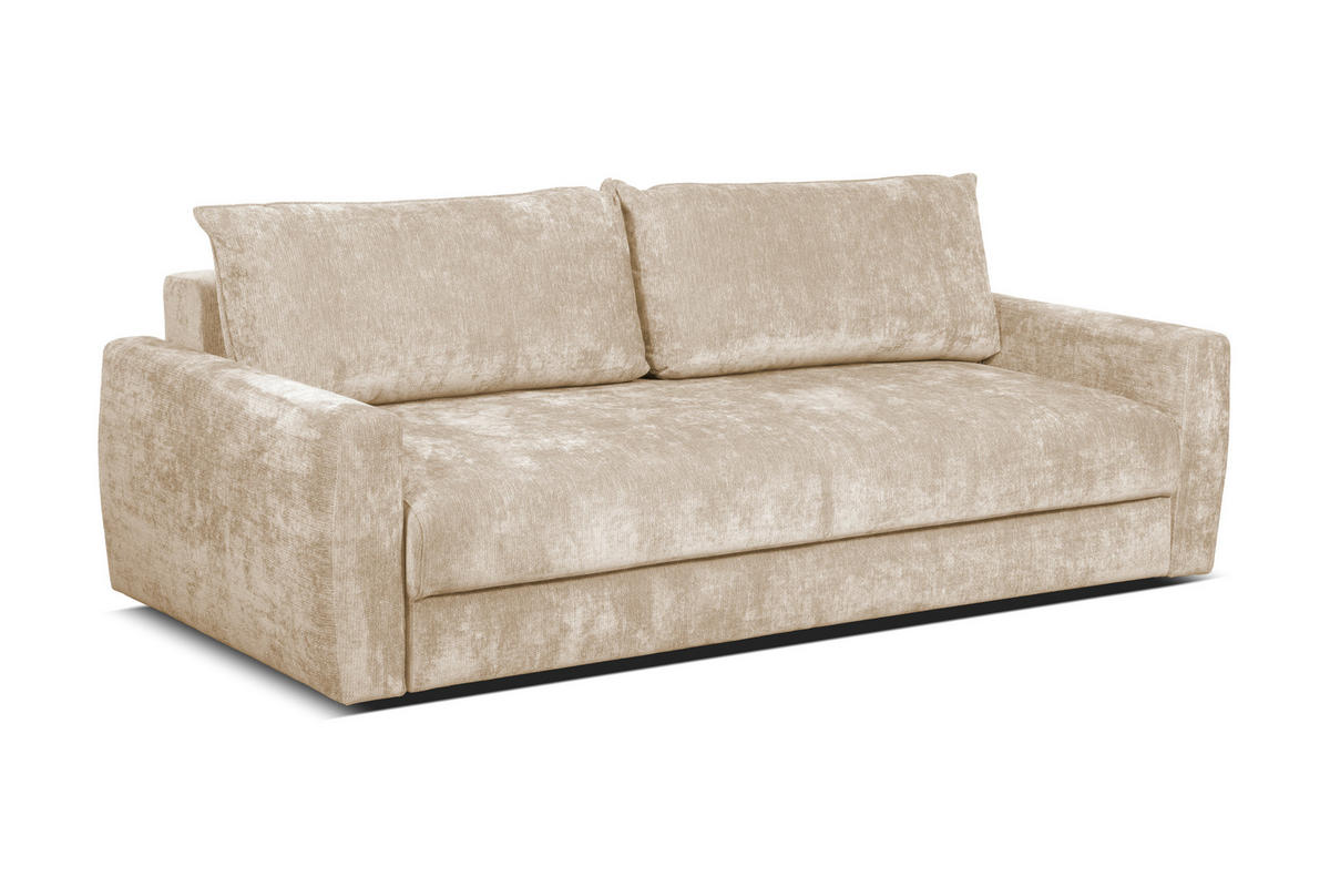 SCHLAFSOFA Chenille Beige  - Beige, Design, Textil (238/90/116cm) - Livetastic