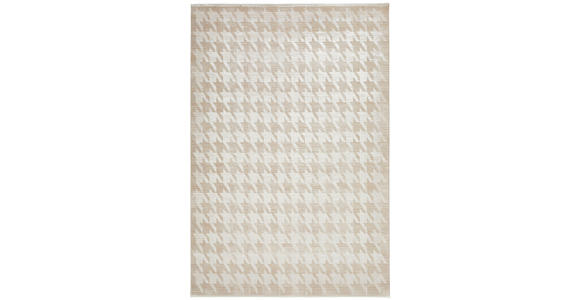 WEBTEPPICH 133/190 cm Houndstooth Allover  - Beige, Design, Textil (133/190cm) - Dieter Knoll