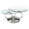 COUCHTISCH 80-135/80/43 cm rund Klar  - Klar, Basics, Glas/Metall (80-135/80/43cm) - Musterring