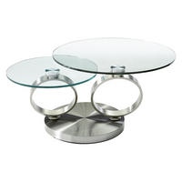 COUCHTISCH 80-135/80/43 cm rund Klar  - Klar, Basics, Glas/Metall (80-135/80/43cm) - Musterring