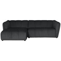 ECKSOFA LIVOLI in Chenille Grau  160/246 cm  - Schwarz/Grau, Design, Textil (160/246cm) - MID.YOU