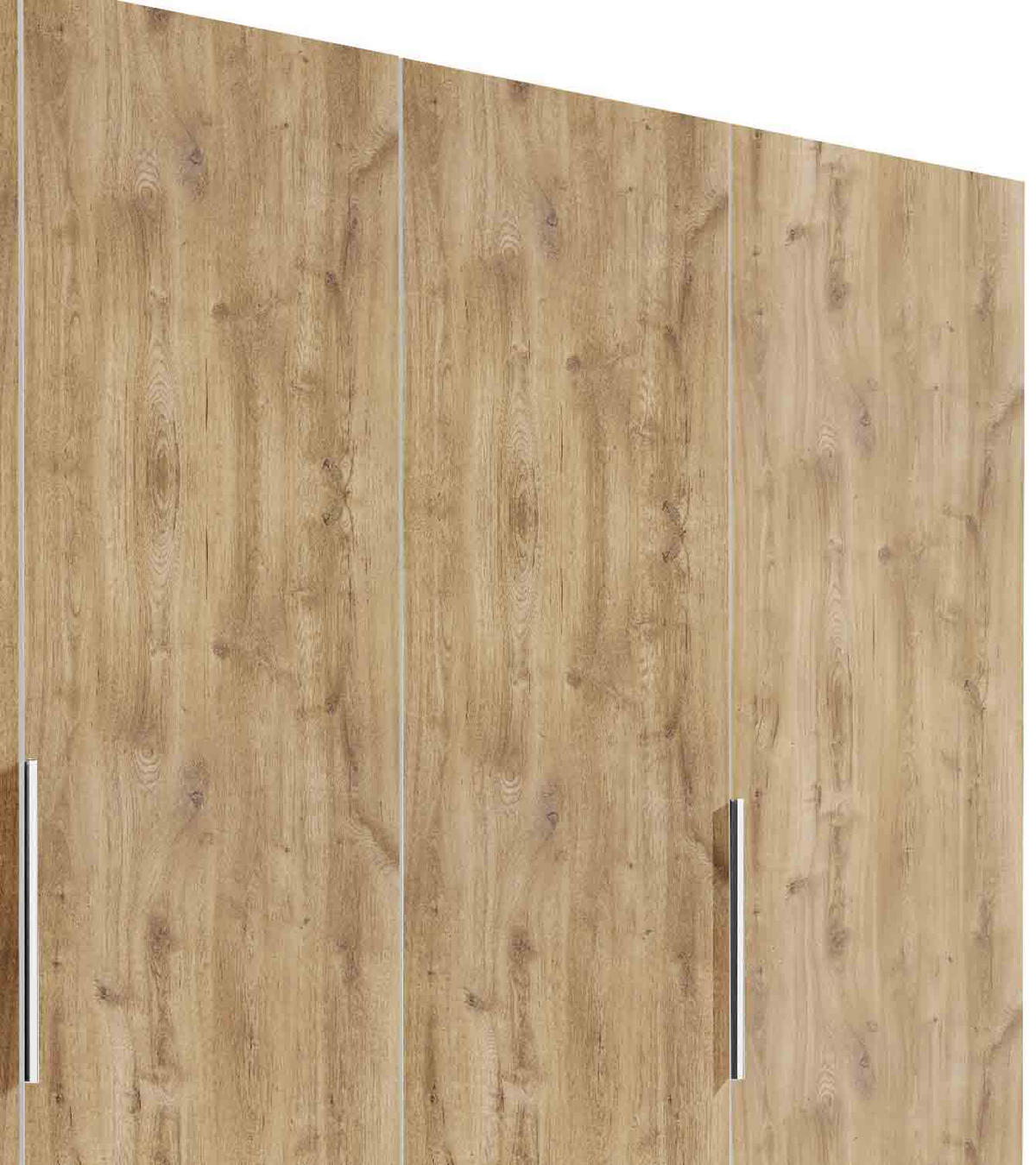 DREHTÜRENSCHRANK in Eichefarben  - Chromfarben/Eichefarben, Modern, Holzwerkstoff/Kunststoff (250/216/58cm) - MID.YOU
