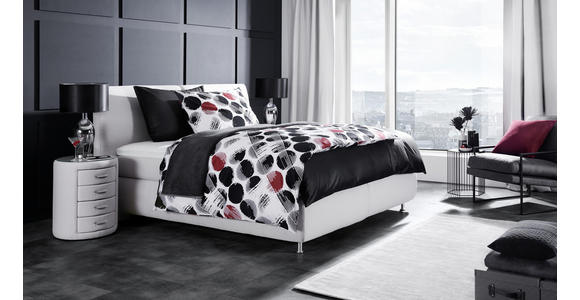 BOXSPRINGBETT 180/200 cm in Beige - Beige/Alufarben, KONVENTIONELL, Textil/Metall (180/200cm) - Dieter Knoll