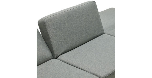 ECKSOFA in Flachgewebe Grau, Grün  - Schwarz/Grau, Natur, Holz/Textil (326/170cm) - Valnatura