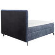 BOXSPRINGBETT 180/200 cm  in Blau  - Blau/Schwarz, Design, Textil/Metall (180/200cm) - Esposa