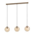 HÄNGELEUCHTE Kastav 96/20/110 cm  - Braun/Bronzefarben, Design, Glas/Metall (96/20/110cm) - Novel