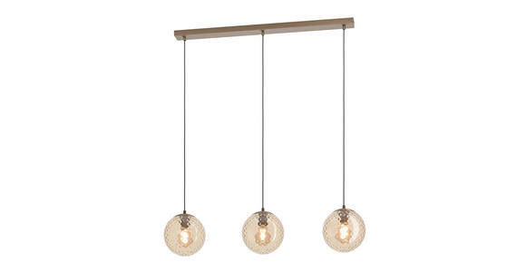 HÄNGELEUCHTE Kastav 96/20/110 cm  - Braun/Bronzefarben, Design, Glas/Metall (96/20/110cm) - Novel