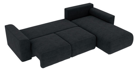 ECKSOFA in Lederlook Anthrazit  - Chromfarben/Anthrazit, KONVENTIONELL, Kunststoff/Textil (293/195cm) - Carryhome