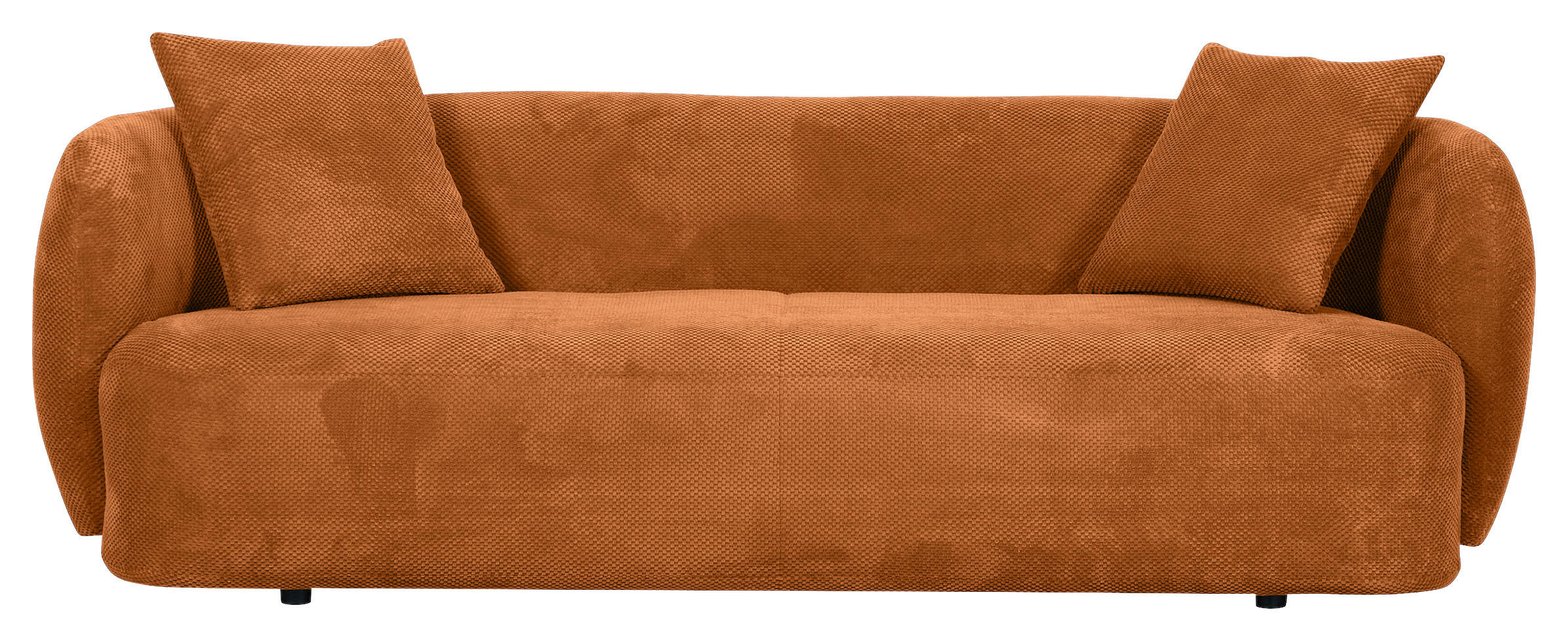 BIGSOFA in Flachgewebe Kupferfarben  - Schwarz/Kupferfarben, Konventionell, Kunststoff/Textil (228/73/103cm) - Ambia Home