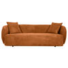 BIGSOFA in Flachgewebe Kupferfarben  - Schwarz/Kupferfarben, Konventionell, Kunststoff/Textil (228/73/103cm) - Ambia Home