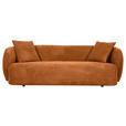 BIGSOFA Flachgewebe Kupferfarben  - Schwarz/Kupferfarben, KONVENTIONELL, Kunststoff/Textil (228/73/103cm) - Ambia Home