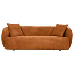 BIGSOFA Flachgewebe Kupferfarben  - Schwarz/Kupferfarben, KONVENTIONELL, Kunststoff/Textil (228/73/103cm) - Ambia Home