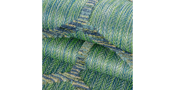 Flachwebteppich 80/150 cm Bahama Grün - Grün, Design, Textil (80/150cm) - Novel