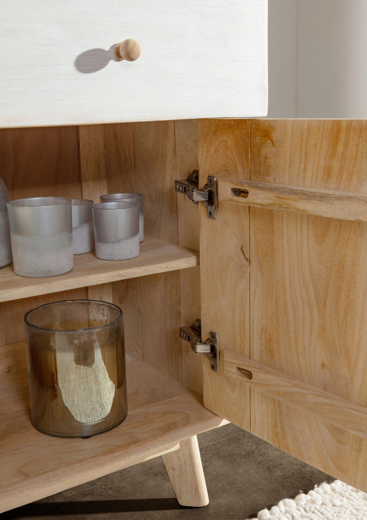 SIDEBOARD Kata  in 140/80/41 cm  - Naturfarben/Weiß, Design, Holz (140/80/41cm) - Landscape