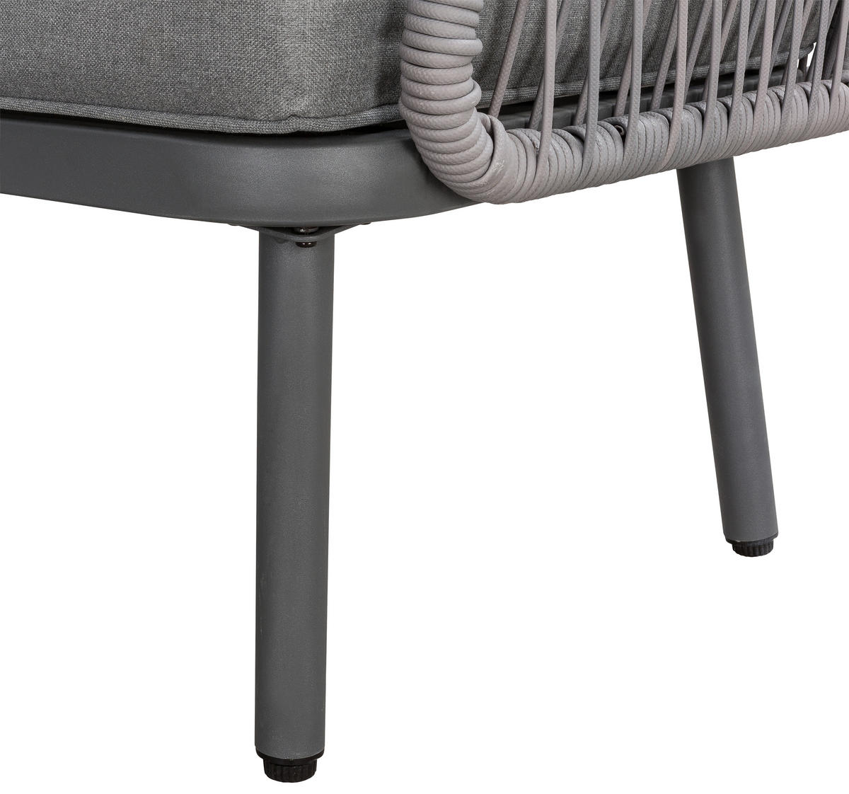 VRTNA LOUNGE GARNITURA tkanina jeklo  - siva, Moderno, kovina/umetna masa (224/220cm) - Ambia Garden
