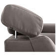 ECKSOFA Taupe Mikrofaser  - Taupe/Chromfarben, KONVENTIONELL, Textil/Metall (206/271cm) - Carryhome