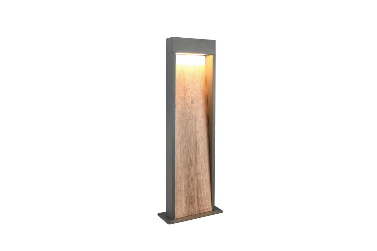 AUSSENLEUCHTE Salmon 21,5/9,5/60 cm  - Anthrazit/Braun, Design, Metall (21,5/9,5/60cm) - Trio Leuchten