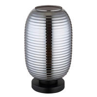 TISCHLEUCHTE - Schwarz/Grau, Basics, Glas/Kunststoff (20/34,5cm) - Globo