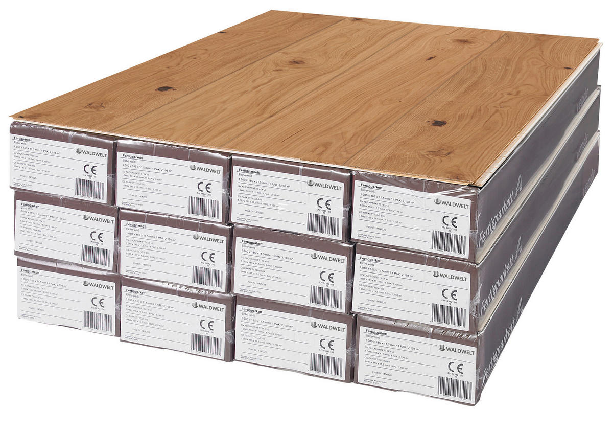 Landhausdiele Eiche rustikal  per  m² - Eichefarben, KONVENTIONELL, Holz (220/18,5/1,3cm) - Waldwelt
