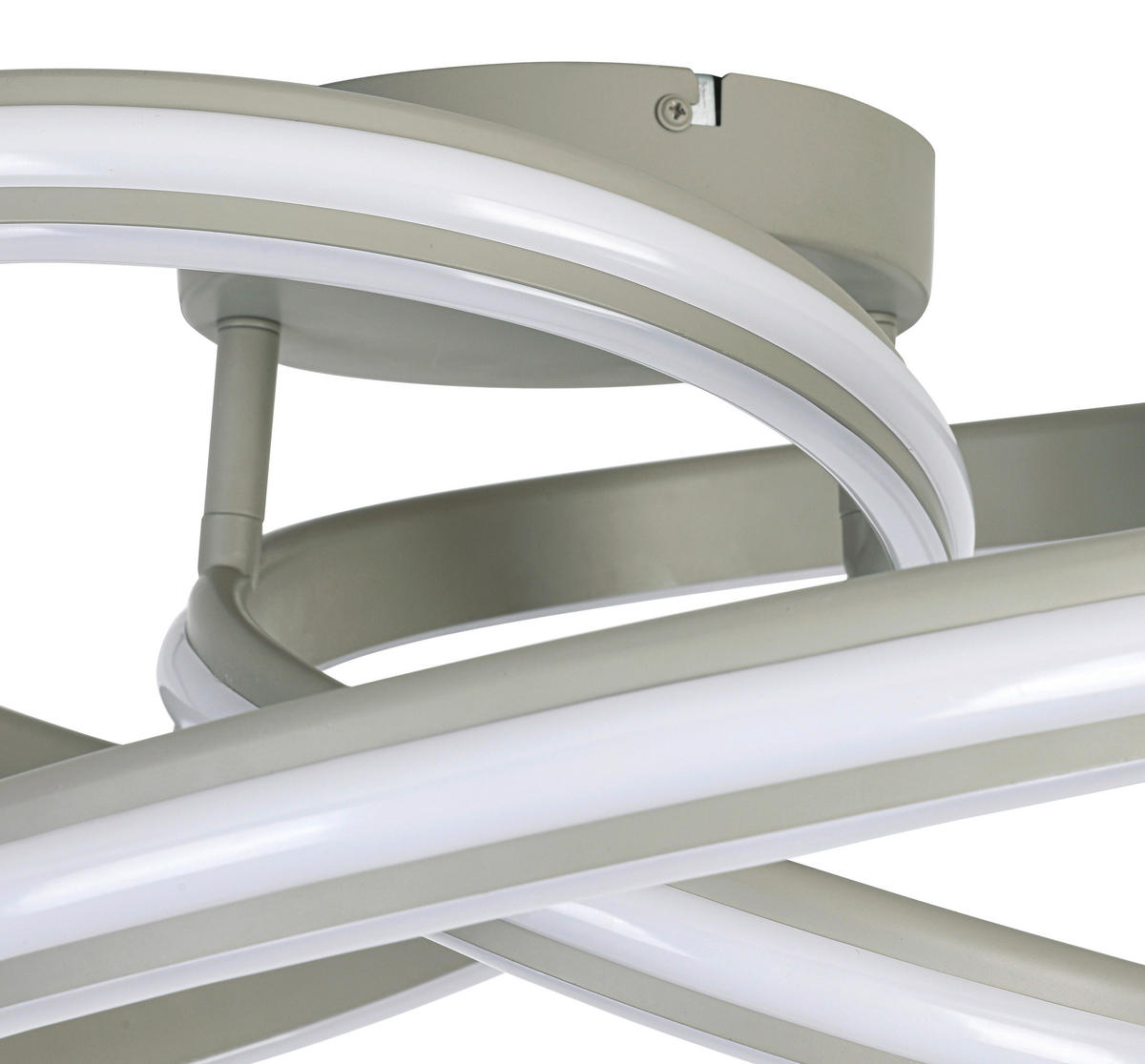 DECKENLEUCHTE 48/52/23 cm   - Sandfarben/Weiß, Trend, Kunststoff/Metall (48/52/23cm) - Novel