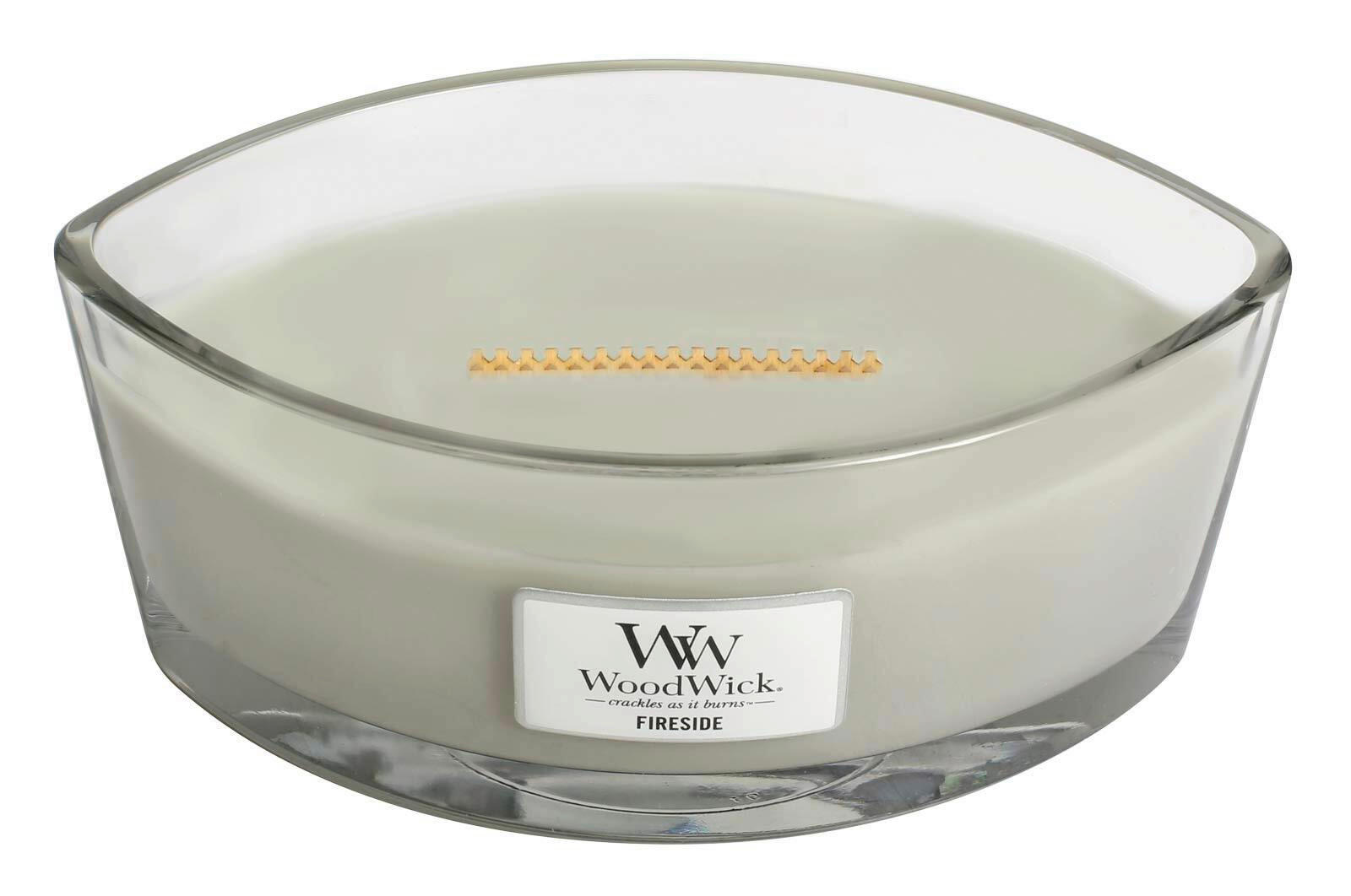 SVIJEĆA MIRISNA  siva  - siva, Basics, staklo/drvo (12/9/19cm) - WoodWick