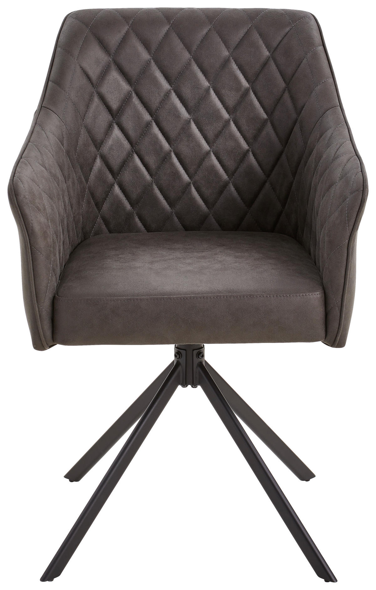 ARMLEHNSTUHL  in Eisen Mikrofaser  - Schwarz/Grau, MODERN, Holz/Textil (60/91/56cm) - Livetastic