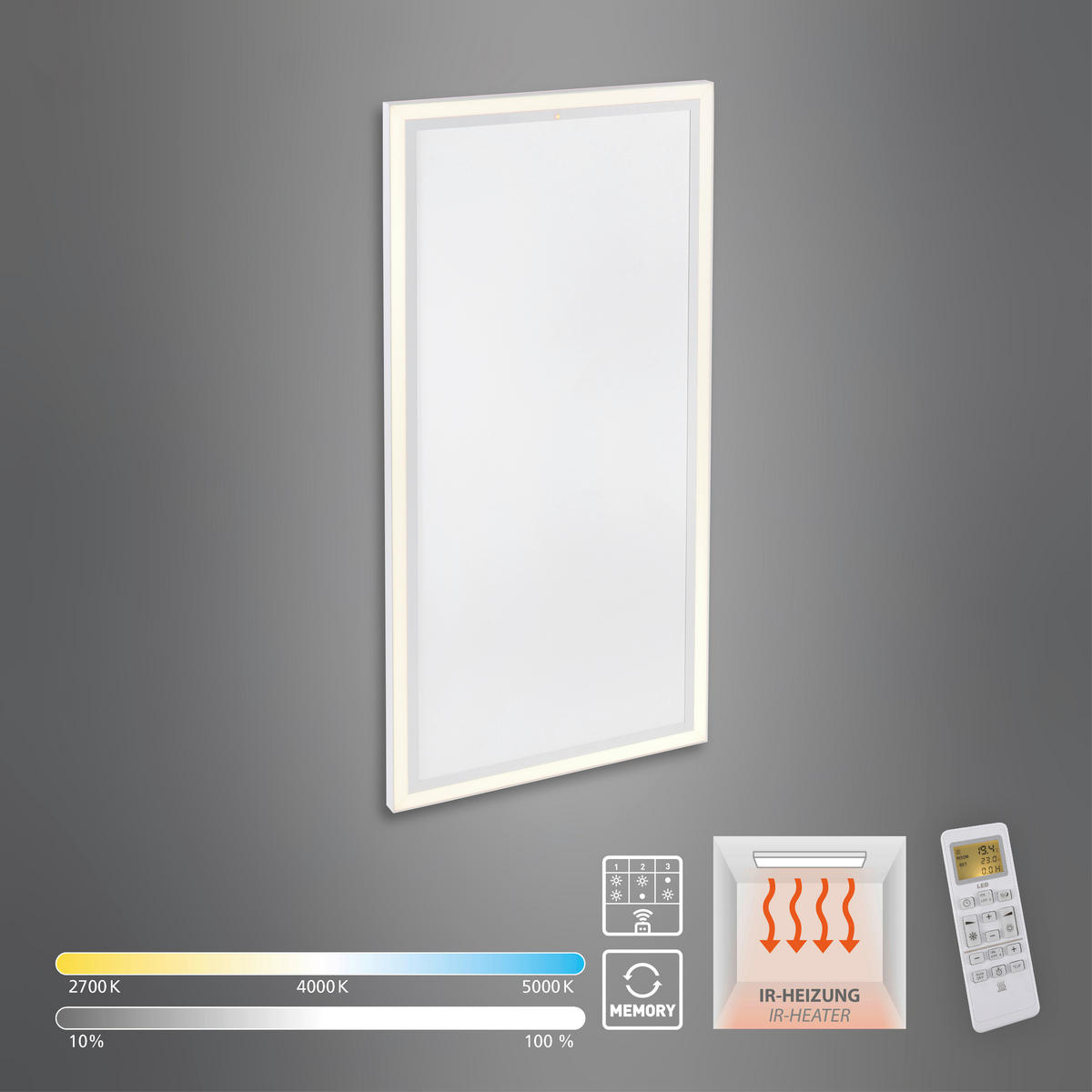 LED-DECKENLEUCHTE 120/60/6,8 cm   - Weiß, KONVENTIONELL, Kunststoff/Metall (120/60/6,8cm)