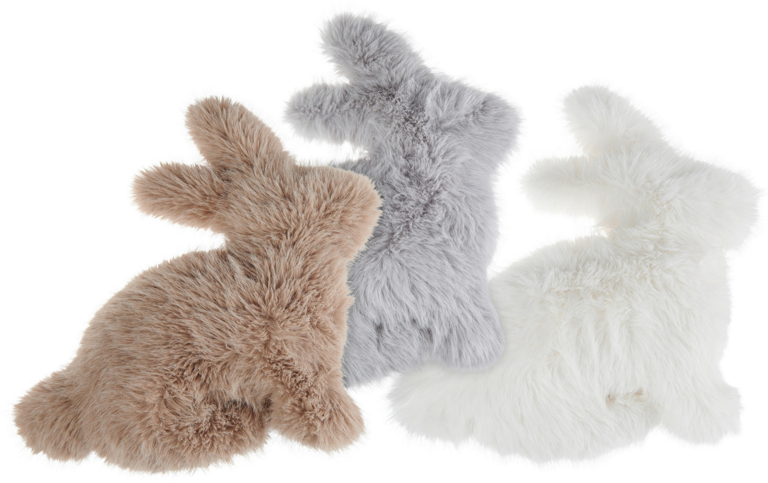 DEKORAČNÍ ZAJÍC - bílá/světle šedá, Lifestyle, textil (51/12cm)