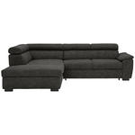 ECKSOFA  in Lederlook Anthrazit  230/263 cm  - Anthrazit/Schwarz, Design, Kunststoff/Textil (230/263cm) - Hom`in
