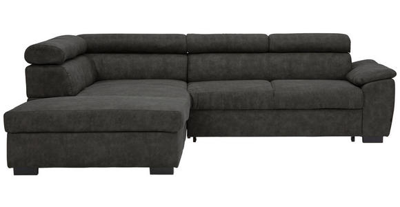ECKSOFA  in Lederlook Anthrazit  230/263 cm  - Anthrazit/Schwarz, Design, Kunststoff/Textil (230/263cm) - Hom`in
