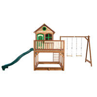 SPIELTURM 588/305/270 cm SPIELTURM AXI LIAM  - Braun, Basics, Holz (588/305/270cm) - Ambia Garden