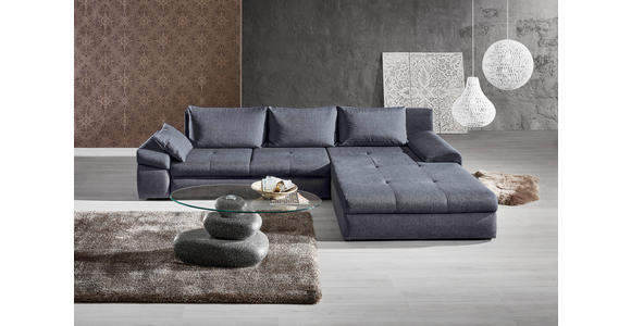 ECKSOFA Anthrazit, Dunkelgrau Webstoff  - Dunkelgrau/Anthrazit, Design, Kunststoff/Textil (313/215cm) - Carryhome