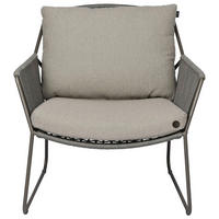 LOUNGESESSEL Schlammfarben, Taupe Edelstahl  - Taupe/Schlammfarben, Basics, Textil/Metall (79/84,7/82cm) - Joop!