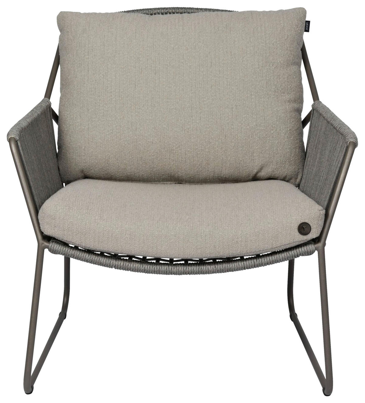 LOUNGESESSEL Schlammfarben, Taupe Edelstahl  - Taupe/Schlammfarben, Basics, Textil/Metall (79/84,7/82cm) - Joop!