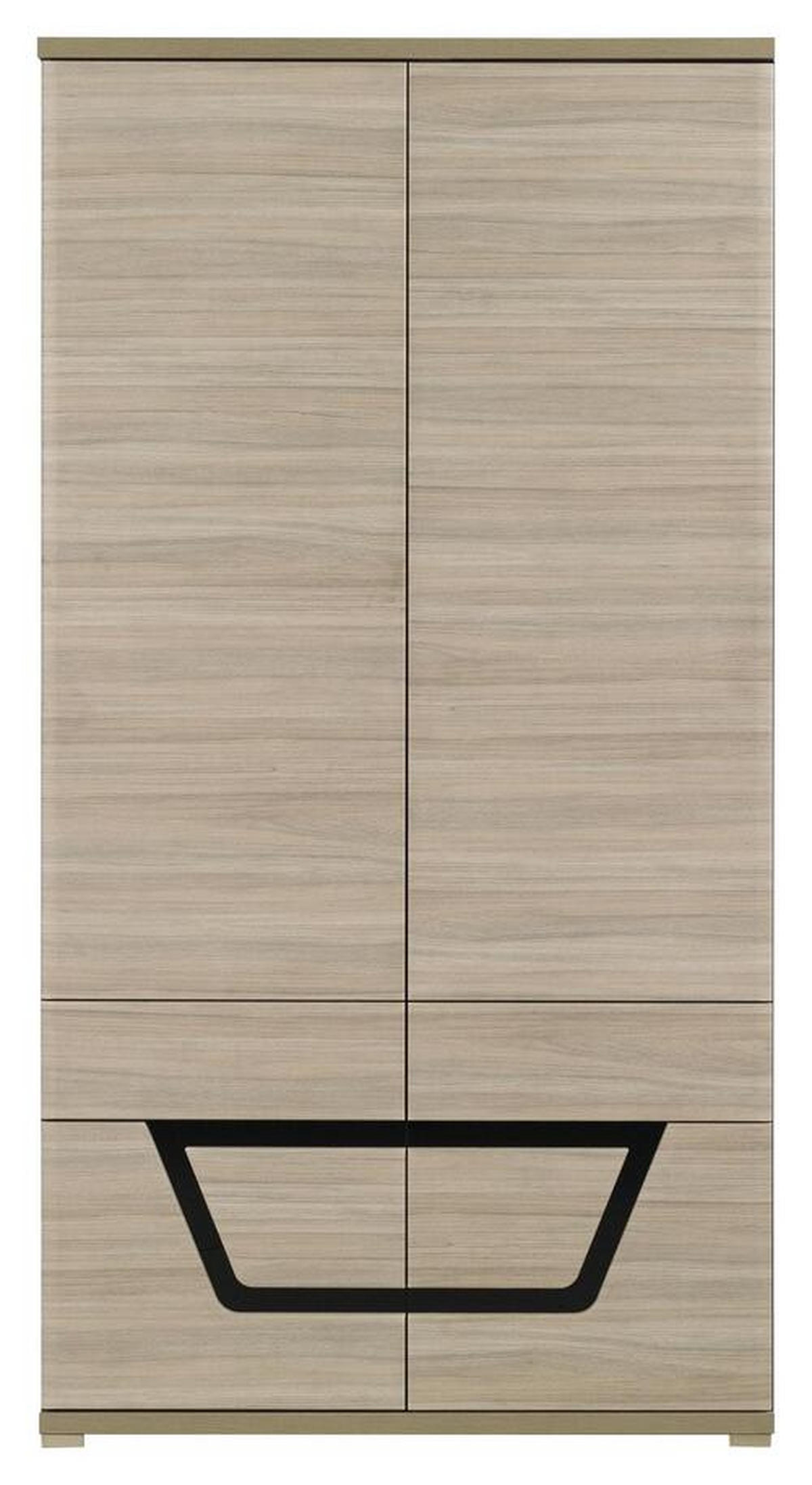 FÉLMAGAS SZEKRÉNY 100/191/53,5 cm  - szilfa színű, Basics, műanyag/faalapú anyag (100/191/53,5cm) - Venda