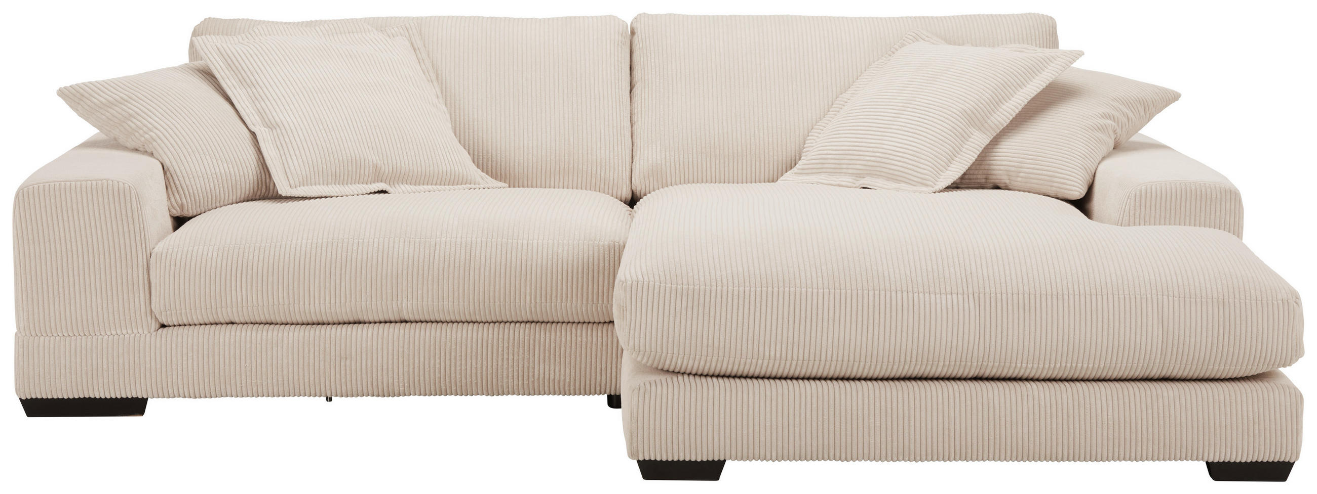 HÖRNSOFFA i manchester beige  - beige/vit, Romantik / Lanthus, trä/textil (280/190cm) - MID.YOU