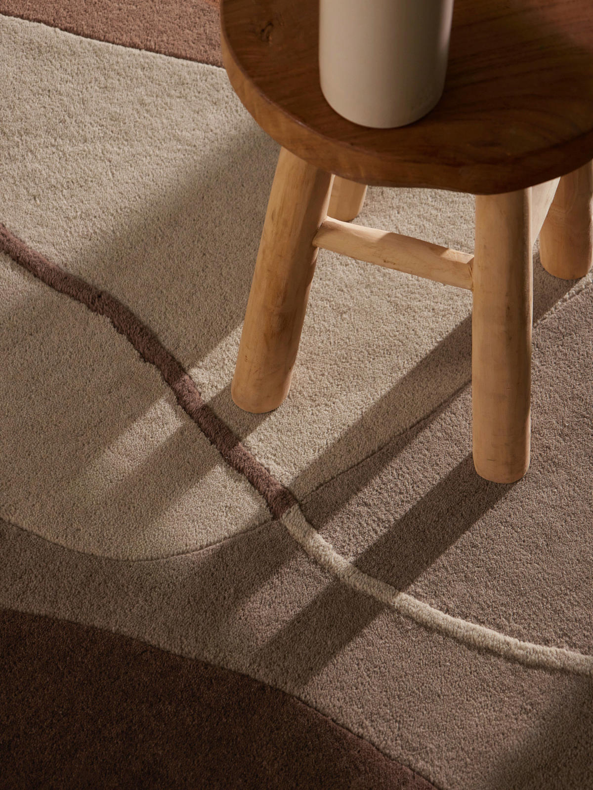 WOLLTEPPICH 200 cm Kollektion 1876 Muse Braun, Creme  - Creme/Braun, Basics, Textil (200cm) - Villeroy & Boch