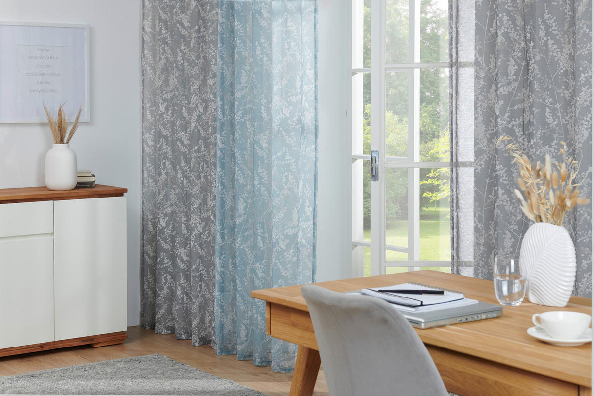 HOTOVÝ ZÁVES, polopriehľadné, 140/245 cm - hnedá, Konventionell, textil (140/245cm) - Esposa