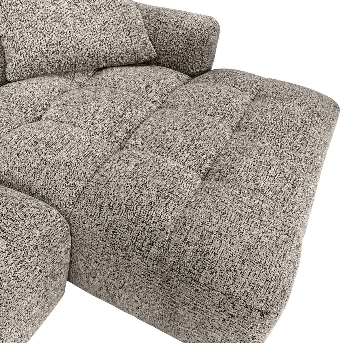 ECKSOFA Braun Chenille  - Schwarz/Braun, KONVENTIONELL, Kunststoff/Textil (276/170cm) - Carryhome