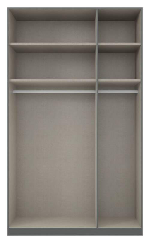 DREHTÜRENSCHRANK in Grau  - Alufarben/Grau, Modern, Holzwerkstoff (136/229/54cm) - Rauch Möbel
