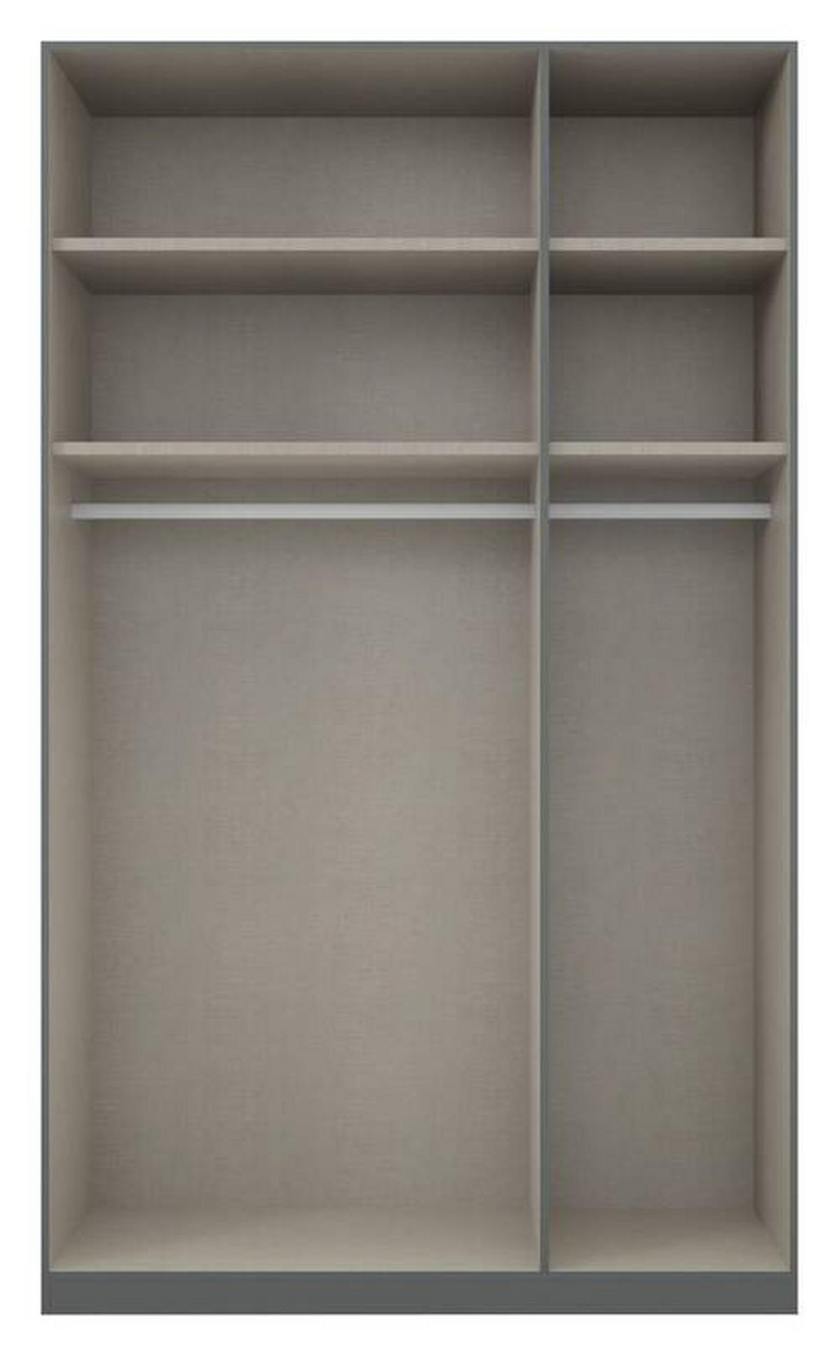 DREHTÜRENSCHRANK in Grau  - Alufarben/Grau, Modern, Holzwerkstoff (136/229/54cm) - Rauch Möbel