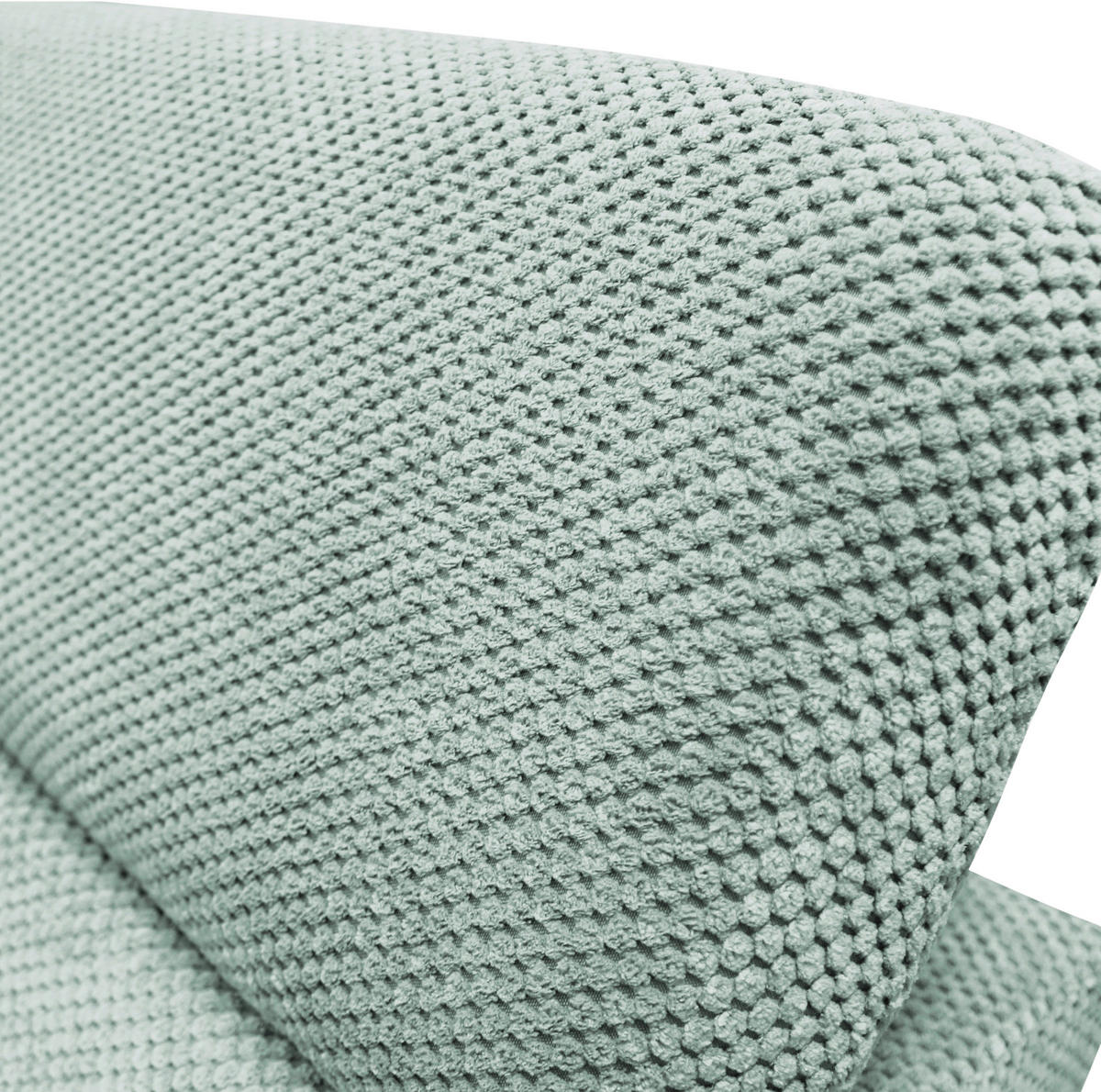 ECKSOFA OMEGA Mintgrün Chenille Zierkissen, Bettkasten  - Schwarz/Mintgrün, Design, Textil/Metall (186/280cm) - MID.YOU