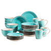 KOMBISERVICE 30-teilig Lumaca  - Blau, Basics, Keramik (60/32/32cm) - Mäser