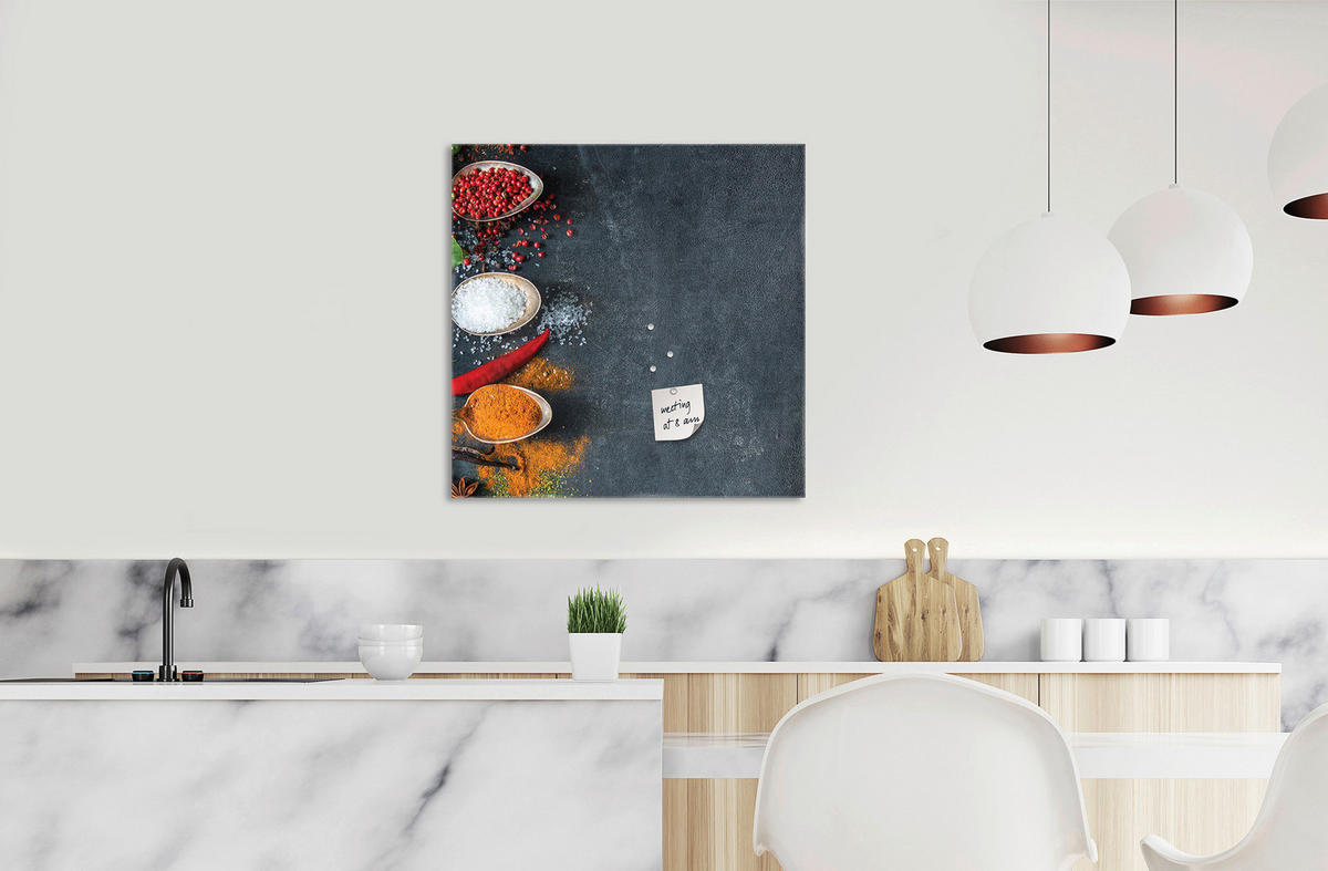 MAGNETTAFEL - Multicolor, Basics, Glas (50/50cm) - Euroart
