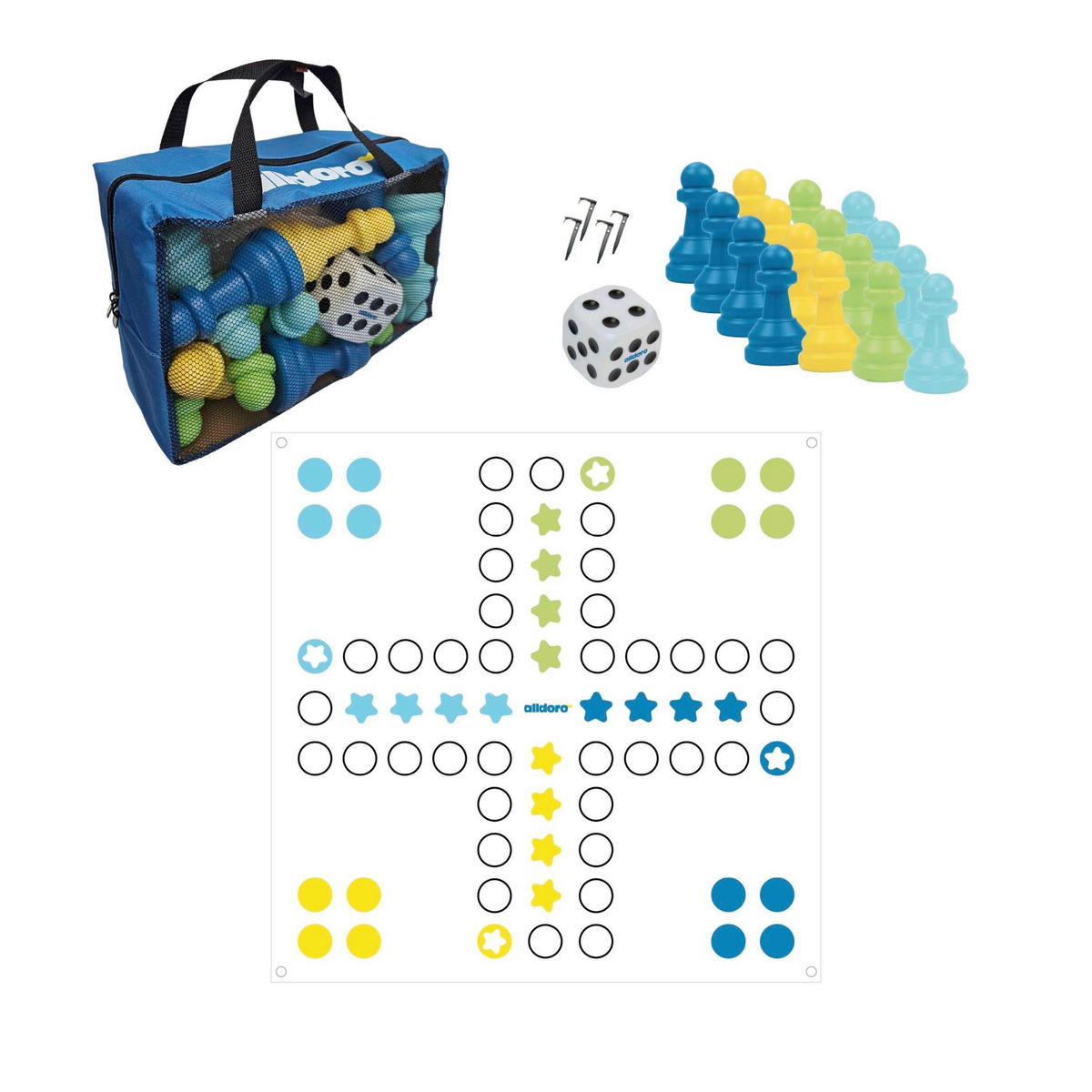 OUTDOORSPIEL XXL Ludo 150/150 cm Multicolor  - Multicolor, Basics, Kunststoff/Textil (150/150cm) - alldoro