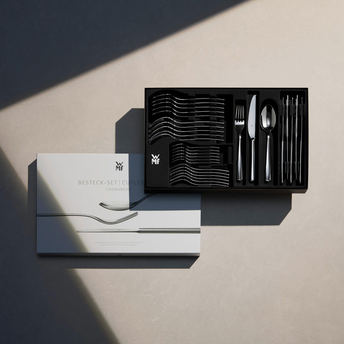 BESTECKSET Palma 30-teilig Edelstahl  - Edelstahlfarben, Design, Metall - WMF