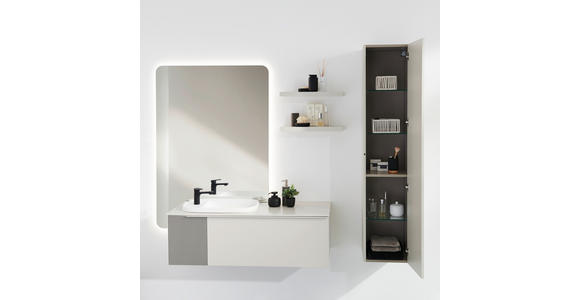 HOCHSCHRANK 35/162,5/37 cm - Naturfarben, Design, Glas/Holzwerkstoff (35/162,5/37cm) - Dieter Knoll