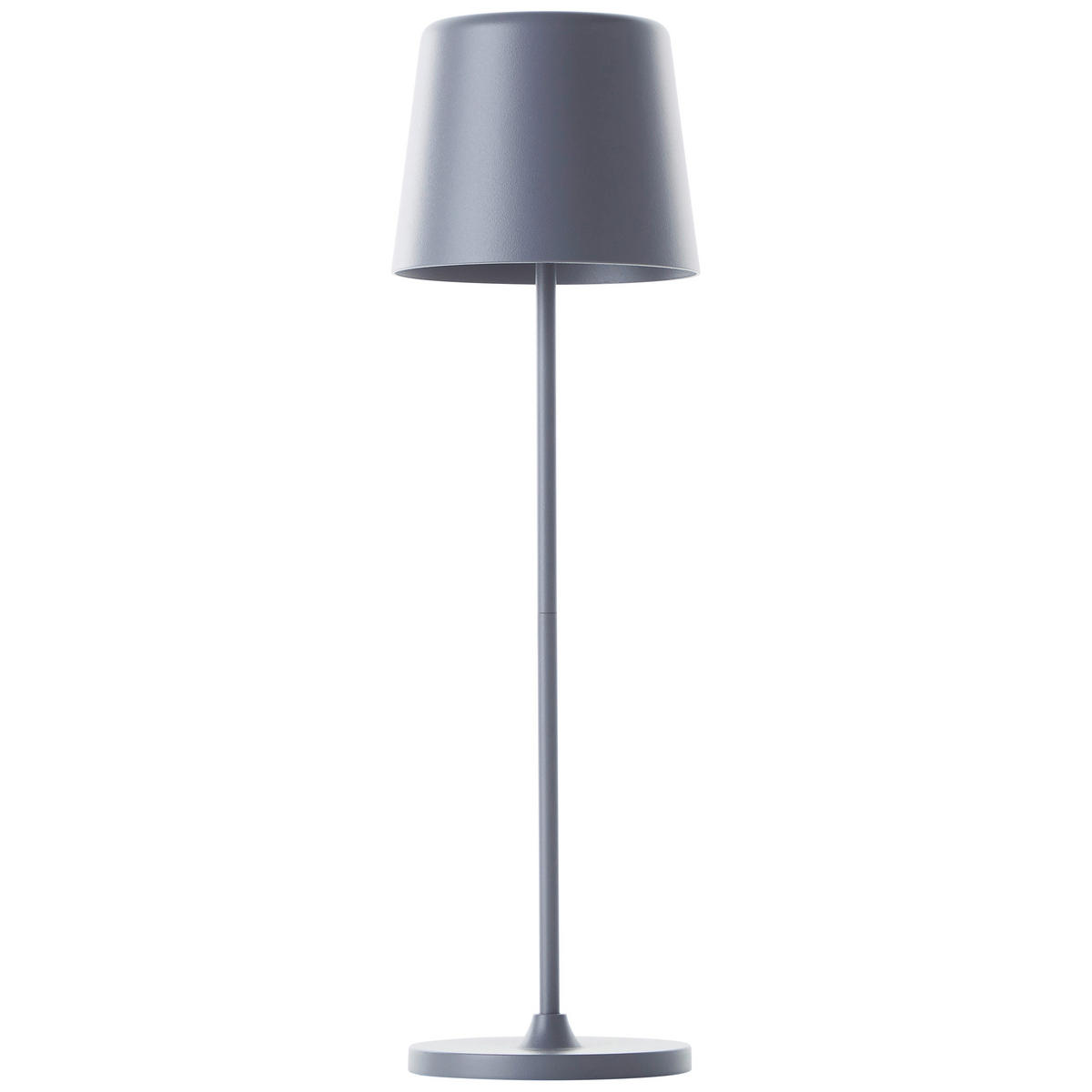 AKKU-TISCHLEUCHTE Kaami 10/37 cm   - Grau, Basics, Kunststoff/Metall (10/37cm) - Brilliant