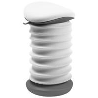 BÜROHOCKER Grau, Hellgrau  - Hellgrau/Grau, Design, Kunststoff/Textil (37,5/53-64/36cm) - Topstar